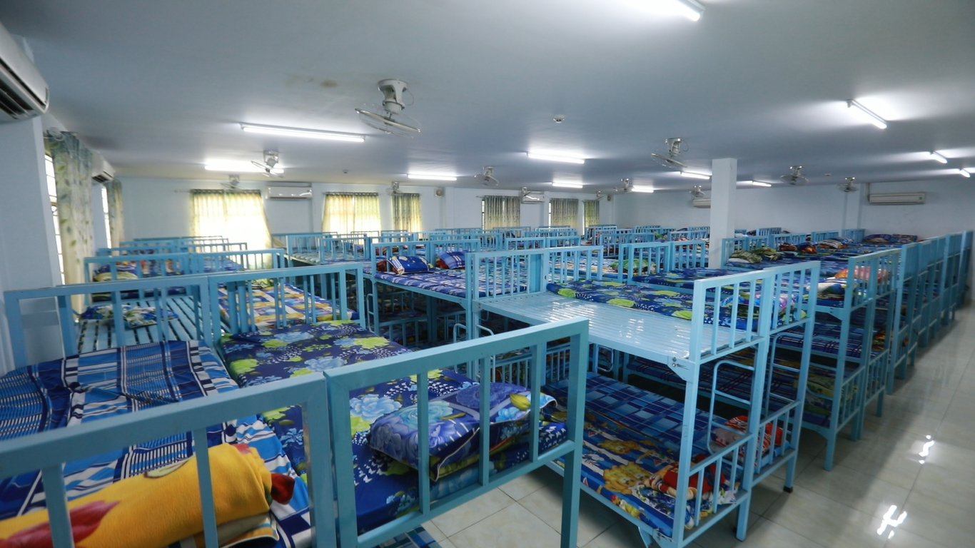Hình ảnh không gian nội trú tại trường học Trần Cao Vân